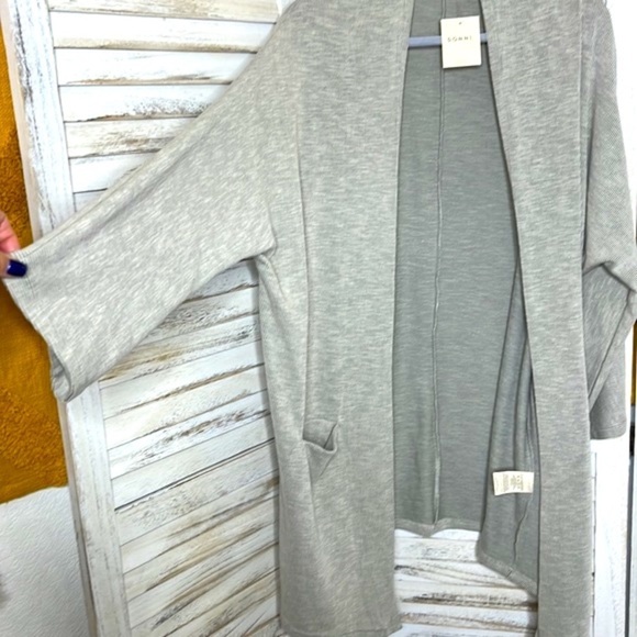 Donni. * Anthropologie Ribbed Oatmeal Open Duster Cardigan OS NEW! - Picture 8 of 10
